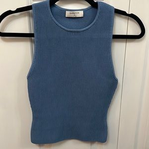 Aritzia Babaton Sculpt Knit Racer Flagstone Blue